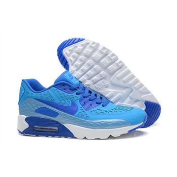 Nike Air Max 90 Hyp Prm Mens Shoes 2015 Light Blue Lake Blue White Hot Greece